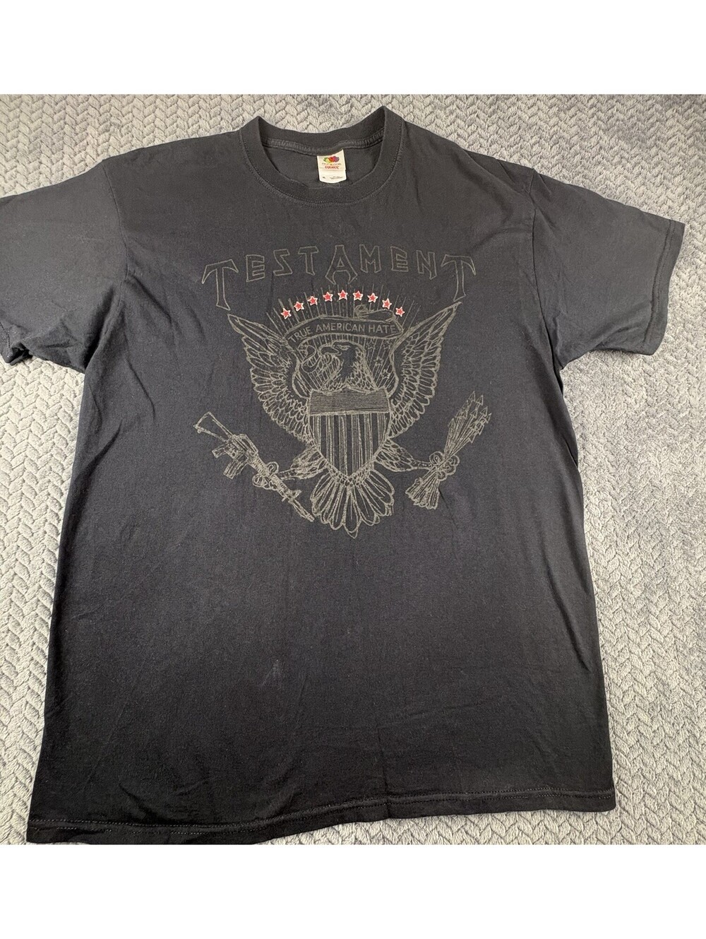 Testament True American Hate Black  Concert Shirt 2012 Size XL (0028)